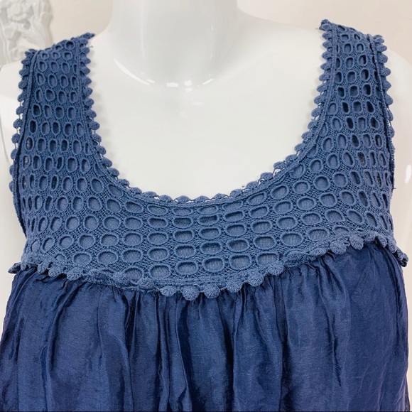 Sofia | Silk Blue Babydoll Dress - Picture 2 of 7